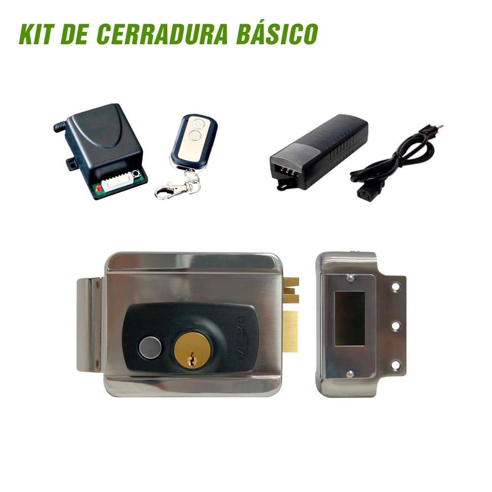 KIT DE CERRADURA  AX-SLOCK CONTROL REMOTO AX-REC10 Y FUENTE DE PODER  INCLUYE ELEMENTOS PARA APERTURAR UNA PUERTA A DISTANCIA  - Miniatura 2
