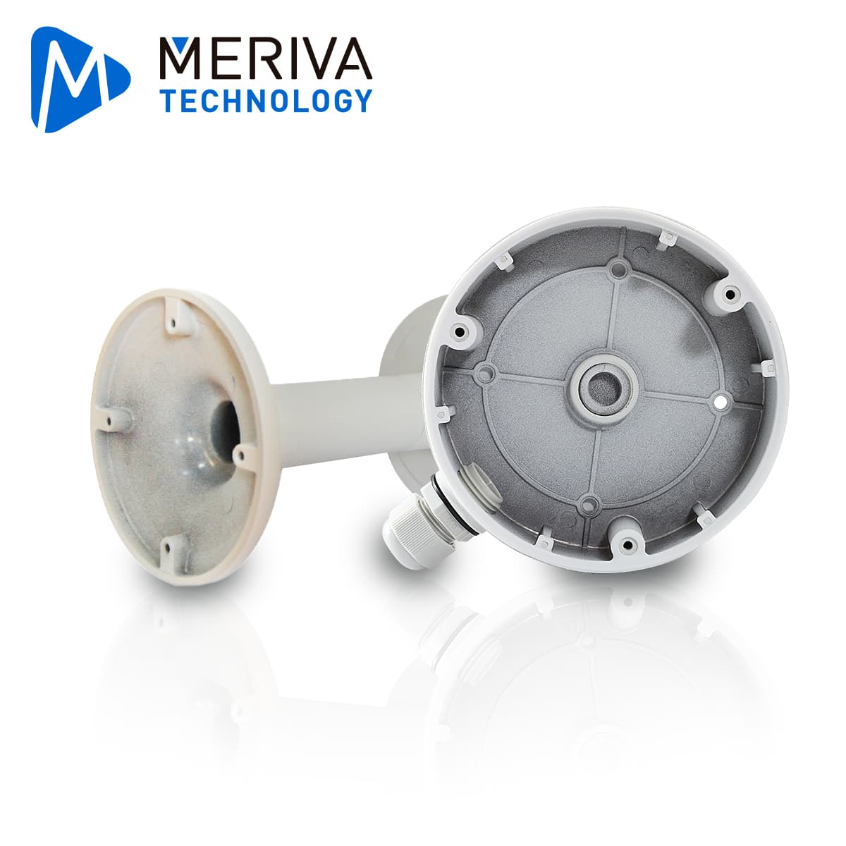 KIT DE MONTAJE PARA FISHEYE MERIVA TECHNOLOGY MT-FE60 INCLUYE CAJA DE CONEXIONES x1 + BRAZO DE MONTAJE PARA PARED O TECHO 19CM ALUMINIO x1 - Miniatura 2