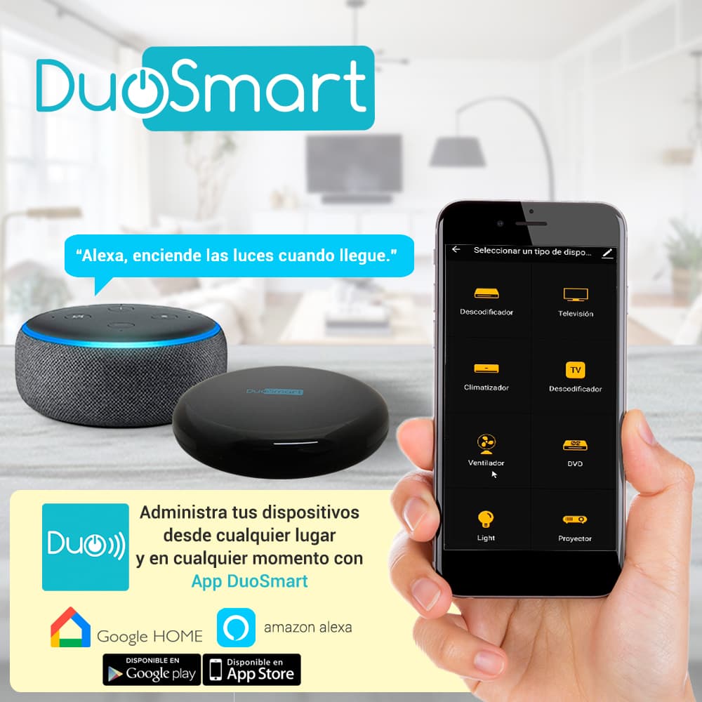 MODULO IR WIFI DUOSMART L10 CONTROLA EQUIPOS QUE USEN CONTROL REMOTO INFRARROJO CON FUNCION DE APRENDIZAJE DE CODIGOS COMPATIBLE CON APP DUOSMART - Miniatura 4
