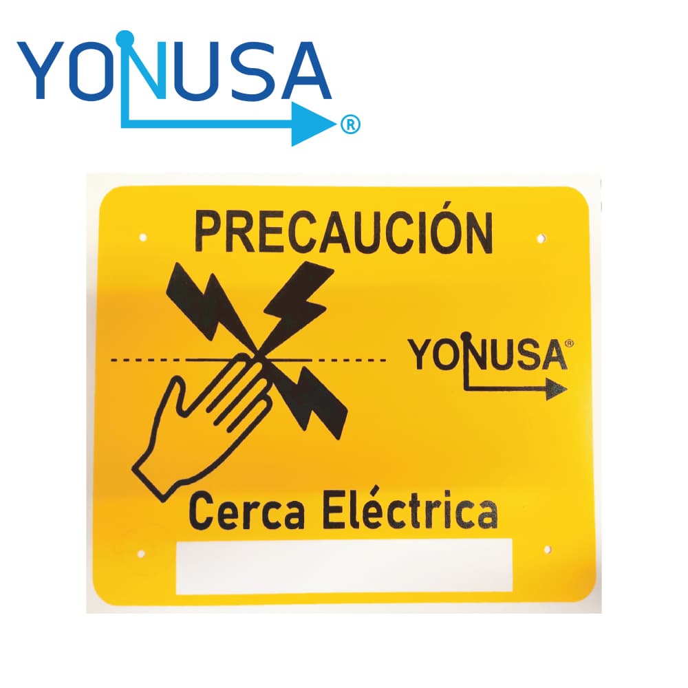LETRERO PRECAUCION ALTO VOLTAJE PARA COLOCAR EN CERCA ELECTRICA - Miniatura 2