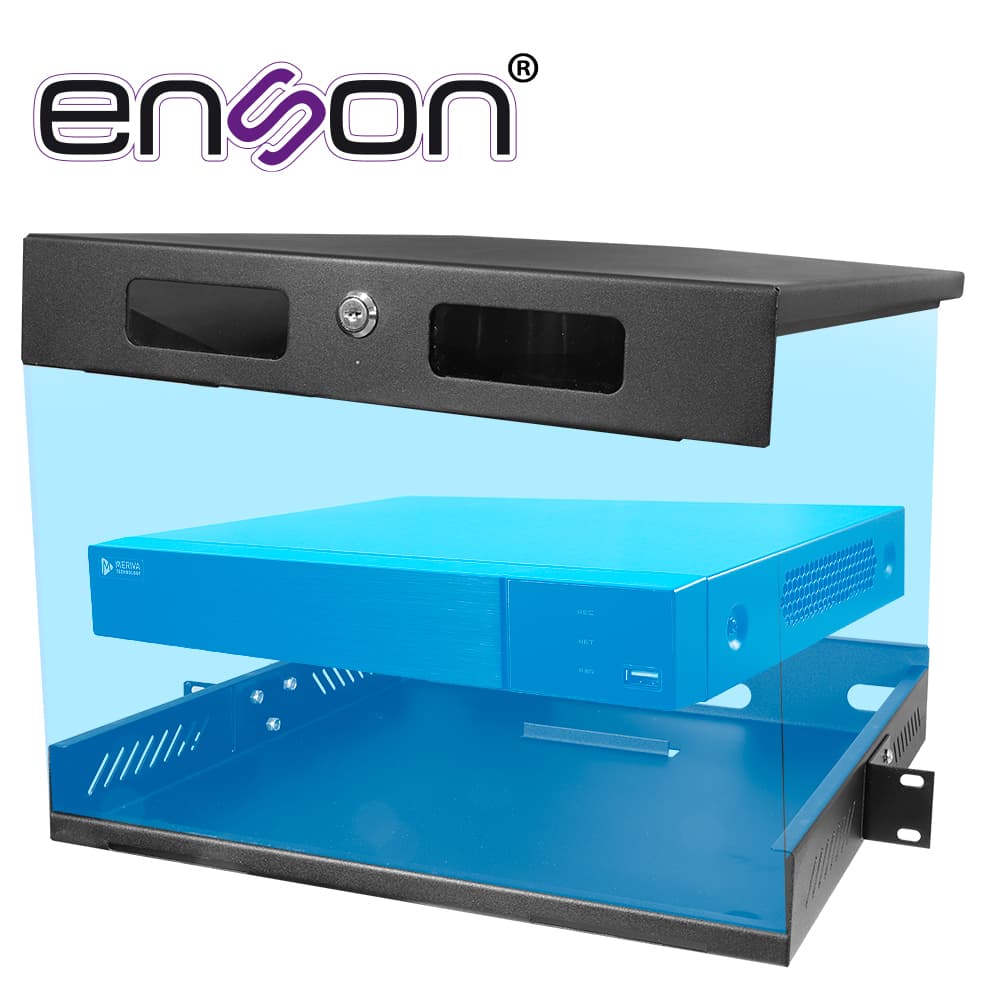 GABINETE DE SEGURIDAD ENSON LINCE18+ RACKEABLE 455X420X74.5MM IDEAL PARA RESGUARDO DE GRABADORES MERIVA, UNV Y ZKTECO - Miniatura 3
