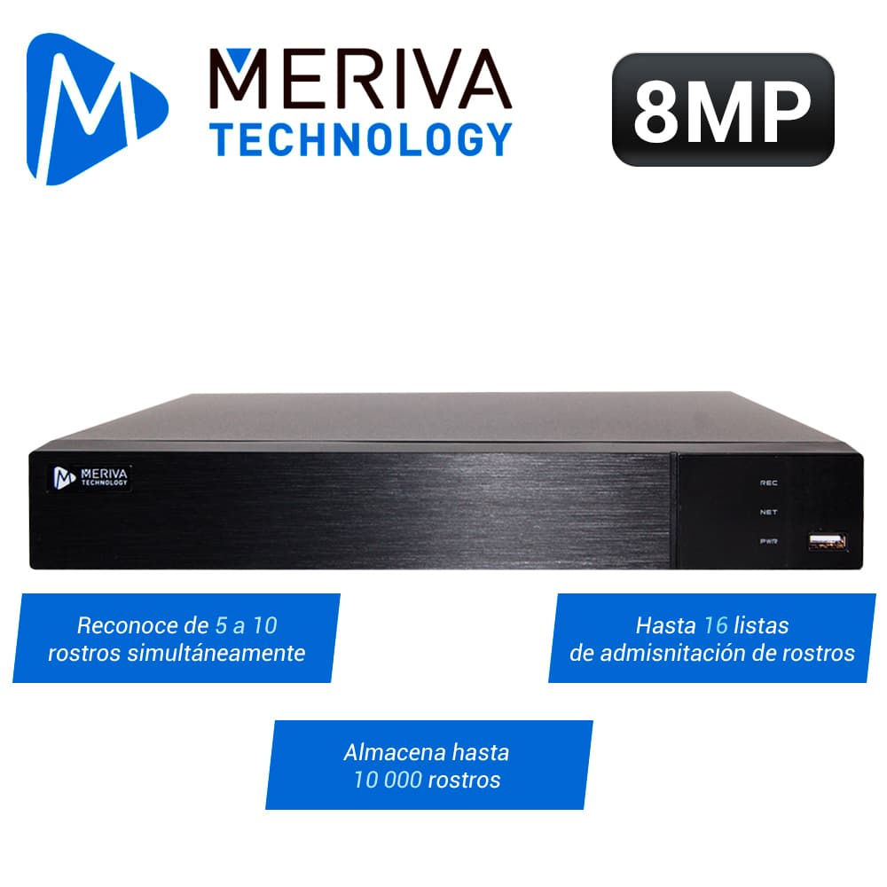 NVR FACE RECOGNITION/VIDEO INTELLIGENT/H.265 8CH POE 8MP 2DD/HDMI 4K + VGA/ONVIF/ MERIVA TECHNOLOGY MAIN-0808/P2P CLOUD N9000 - Miniatura 6