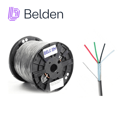 CABLE DE SEGURIDAD Y SONIDO BELDEN 5502FE 0081000 / INTERIOR / GRIS / 4 CONDUCTORES / 22 AWG / MULTIFILAR / FORRO PVC / CMR / BLINDADO / BOBINA / 1,000 PIES 305 METROS - Miniatura 2