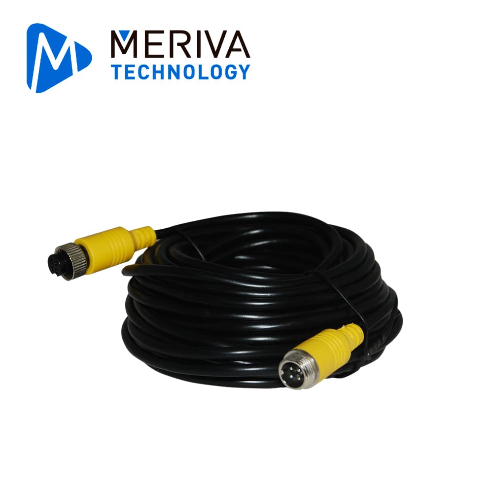 CABLE DIN DE AVIACION SERIE ECO MERIVA TECHNOLOGY MBCE110 / 4 PINES / 10 METROS / COMPATIBLE CON CAMARAS AHD - Miniatura 3