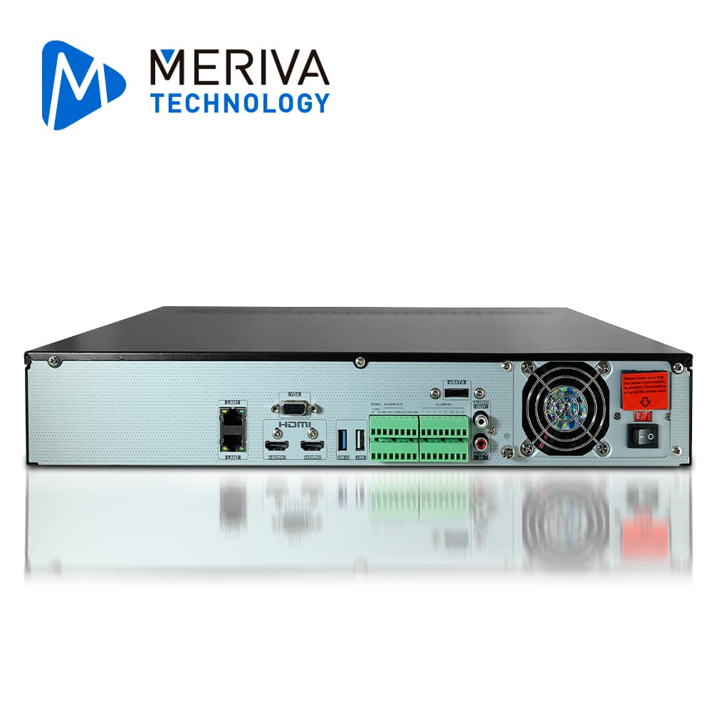 NVR MERIVA TECNOLOGY MNVR-4732 H265 SMART 32 CANALES IP HASTA 12MP/DECODIFICA/CENTRALIZA NVR-DVR-IPC/2 HDMI 4K + 1 VGA SIMULTANEAS/32 AUDIO IN IPC - 1 SALIDA DE AUDIO RCA / 16 IN + 4 OUT ALARMA/RS485/VIDEO ESTRUCTURADO (DETECCION DE PERSONA - VEHICUL - Miniatura 4