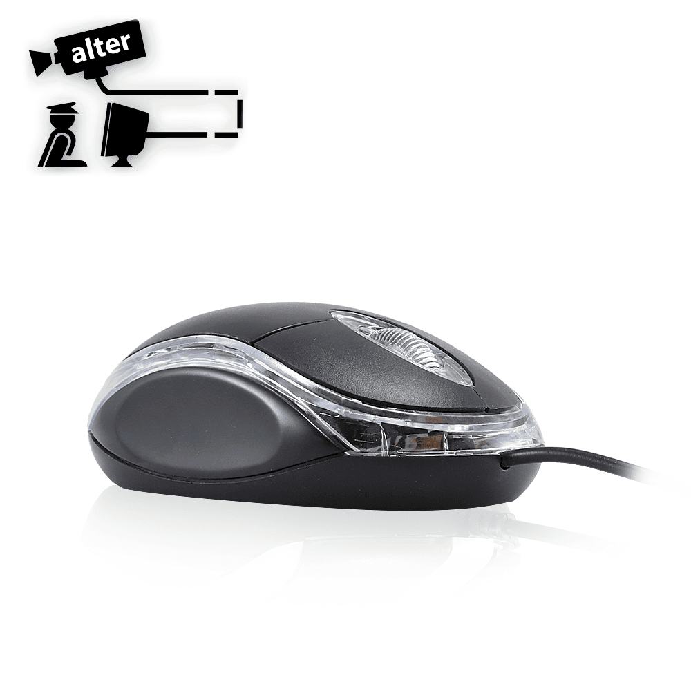 MOUSE NEGRO-TRASPARENTE ALAMBRICO - Miniatura 2
