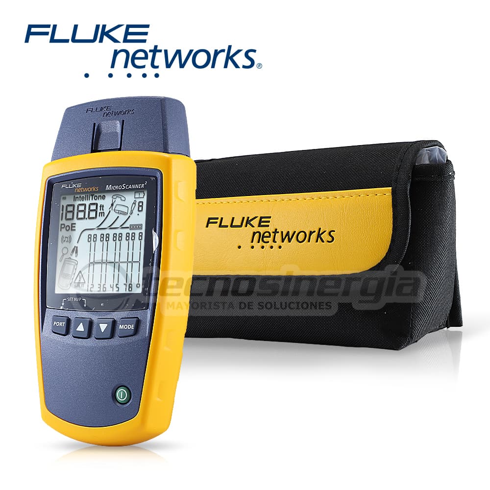 TESTER DE RED MICROSCANNER 2 FLUKE NETWORKS MS2-100 PARA COMPROBACION DE REDES DE VOZ, DATOS Y VIDEO PANTALLA LCD RETROILUMINADA PRUEBA DE LONGITUD DE CABLE MAPA DE CABLEADO - Miniatura 7