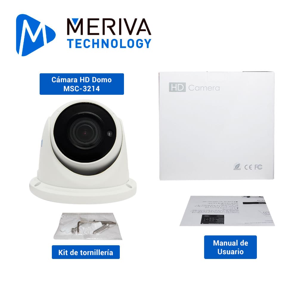 CAMARA HD TURRET MERIVA TECHNOLOGY MSC-3214 / 2MP / AHD/TVI/CVI/SD / LENTE VARIFOCAL 2.8 - 12MM / 30 - 50M IR / IP67 / METALICA / 12 VCD / COC - Miniatura 5