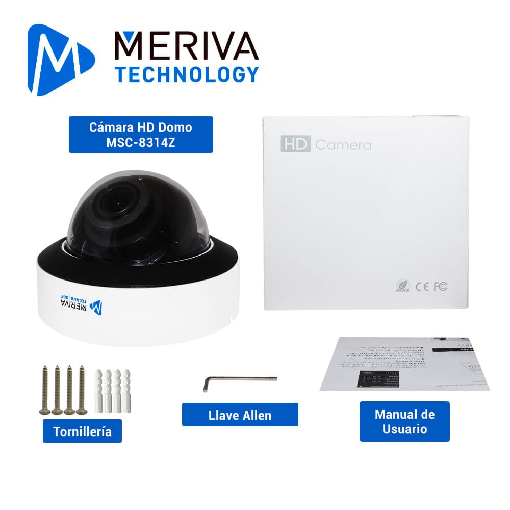 CAMARA HD DOMO MERIVA TECHNOLOGY MSC-8314Z / 8MP - 4K / AHD/TVI/CVI / LENTE MOTORIZADO 2.8-12MM / 20 - 30M IR / IP67 / IK10 / METALICA / 12 VCD / COC - Miniatura 5