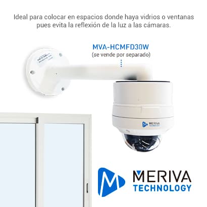 CAJA DE CONEXIONES REDONDA MERIVA TECHNOLOGY MVA-HCMFD30  / METALICA / IP66 / COMPATIBLE CON LA CAMARA MFD-EB600F - Miniatura 4
