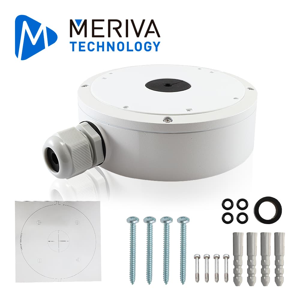 CAJA DE CONEXIONES REDONDA MERIVA TECHNOLOGY MVA-JB0303 /  MONTAJE EN PARED O TECHO / COMPATIBLE CON LA CAMARA MVD-EB600ZA - Miniatura 6