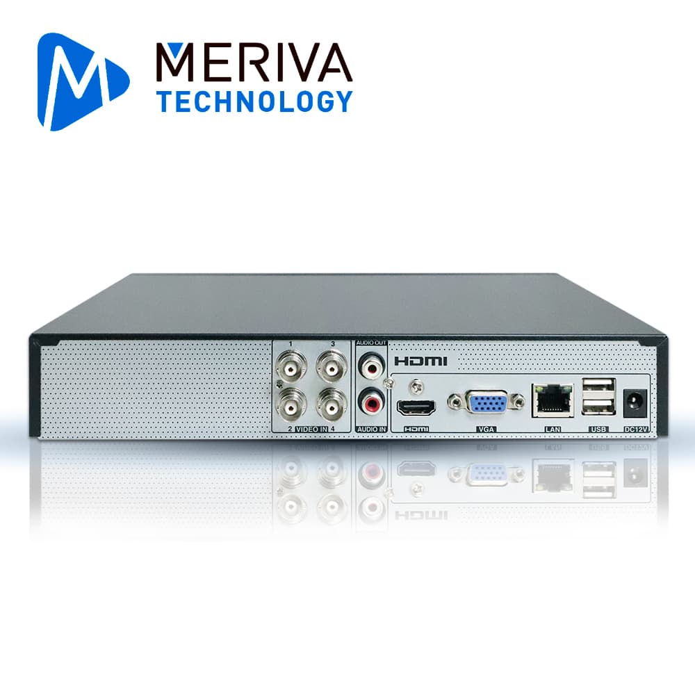 DVR MERIVA TECHNOLOGY MXVR-2104A HD H.265 6CH 2MP PENTA HIBRIDO 4CH BNC + 2CH IP / SALIDA HDMI (1080P) + 1 VGA SIMULTANEA / 1 SALIDA + 1 ENTRADA DE AUDIO RCA / COC / AOC / P2P-CLOUD / SO. N9000 / TECNOLOGIAS AHD / TVI / CVI / SD / IP / GRABACION 1080 - Miniatura 4