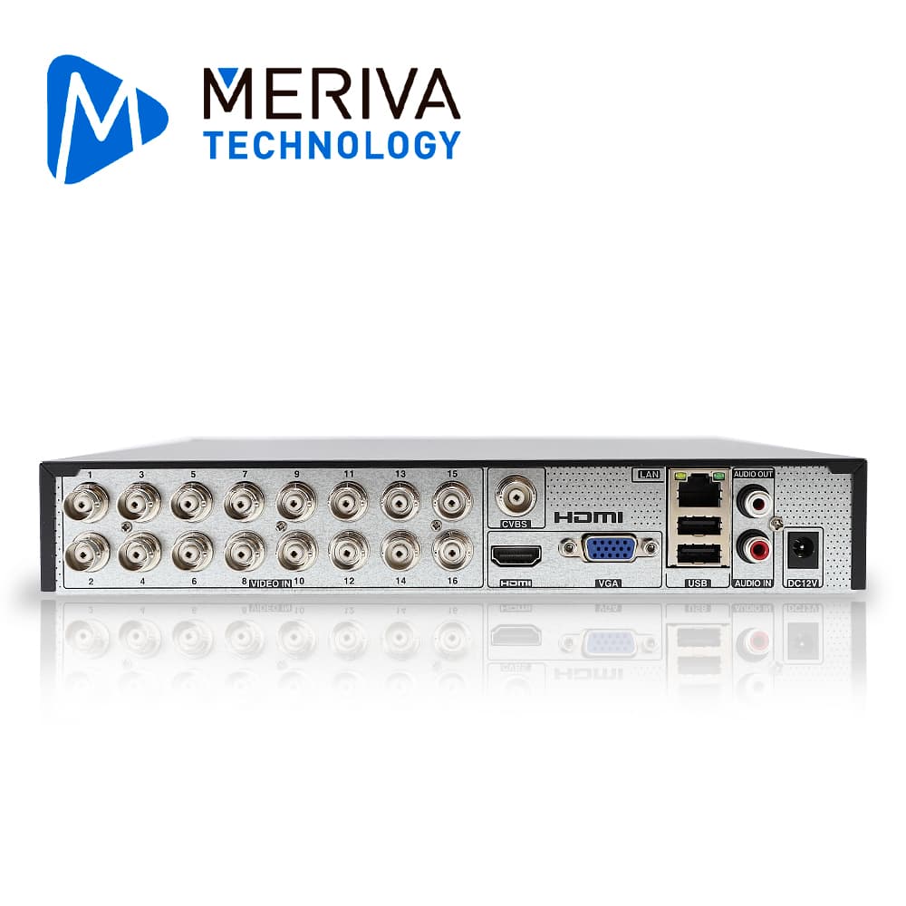 DVR MERIVA TECHNOLOGY MXVR-2116A HD H.265 18CH 2MP PENTA HIBRIDO 16CH BNC / 2CH IP / SALIDA HDMI (1080P) + 1 VGA / 1 SALIDA + 1 ENTRADA DE AUDIO / COC / P2P-CLOUD / SO. N9000 / TECNOLOGIAS AHD / TVI / CVI / SD / IP / GRABACION 1080P-LITE / 1DD / COMP - Miniatura 3