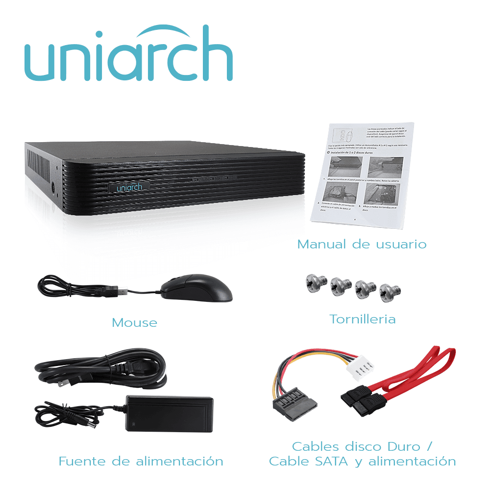 NVR UNIARCH NVR-104E2-P4 / 4 CANALES / 4 CANALES POE CAPACIDAD 1 DISCO DURO DE 8 TB / SALIDA HDMI / SALIDA VGA SIMULTANEAS / 40 MBPS / ULTRA265 / P2P (EZCLOUD) - Miniatura 5