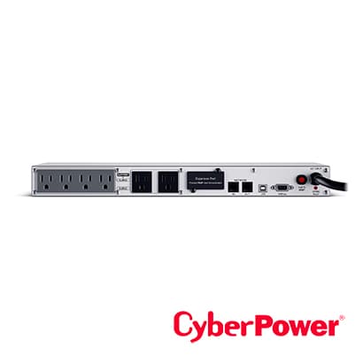 NO BREAK UPS RACK 1U CYBERPOWER OR500LCDRM1UA 500VA/300W / LCD / 4 CONTACTOS CON RESPALDO Y SUPRESION DE PICOS / 2 CONTACTOS CON SUPRESION DE PICOS. - Miniatura 3