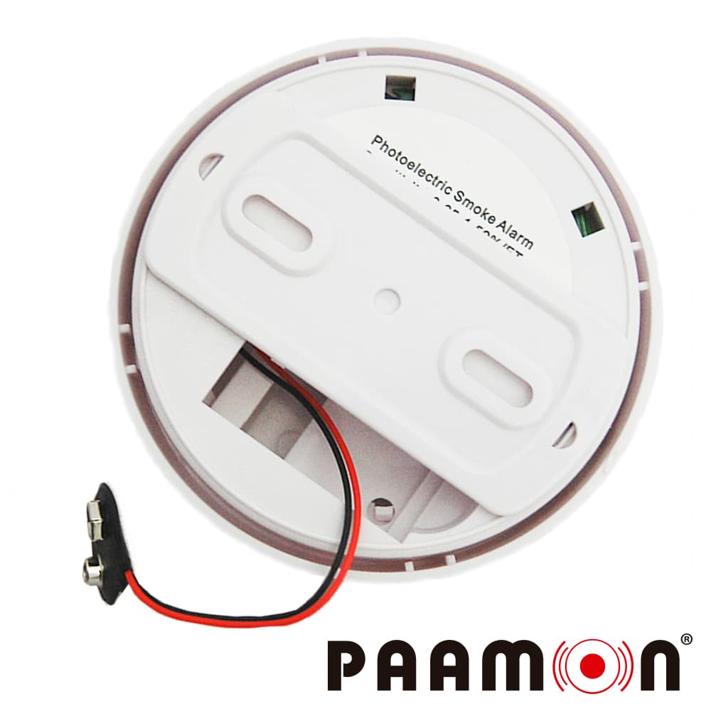 DETECTOR DE HUMO PAAMON PAM-SMK20 AUTONOMO CON SIRENA INTEGRADA  / MONTAJE EN TECHO O PARED / FACIL INSTALACION / RANGO DE DETECCION 25 MTS CUADRADOS/ ALIMENTACION POR MEDIO DE BATERIA (NO INCLUIDA) - Miniatura 4