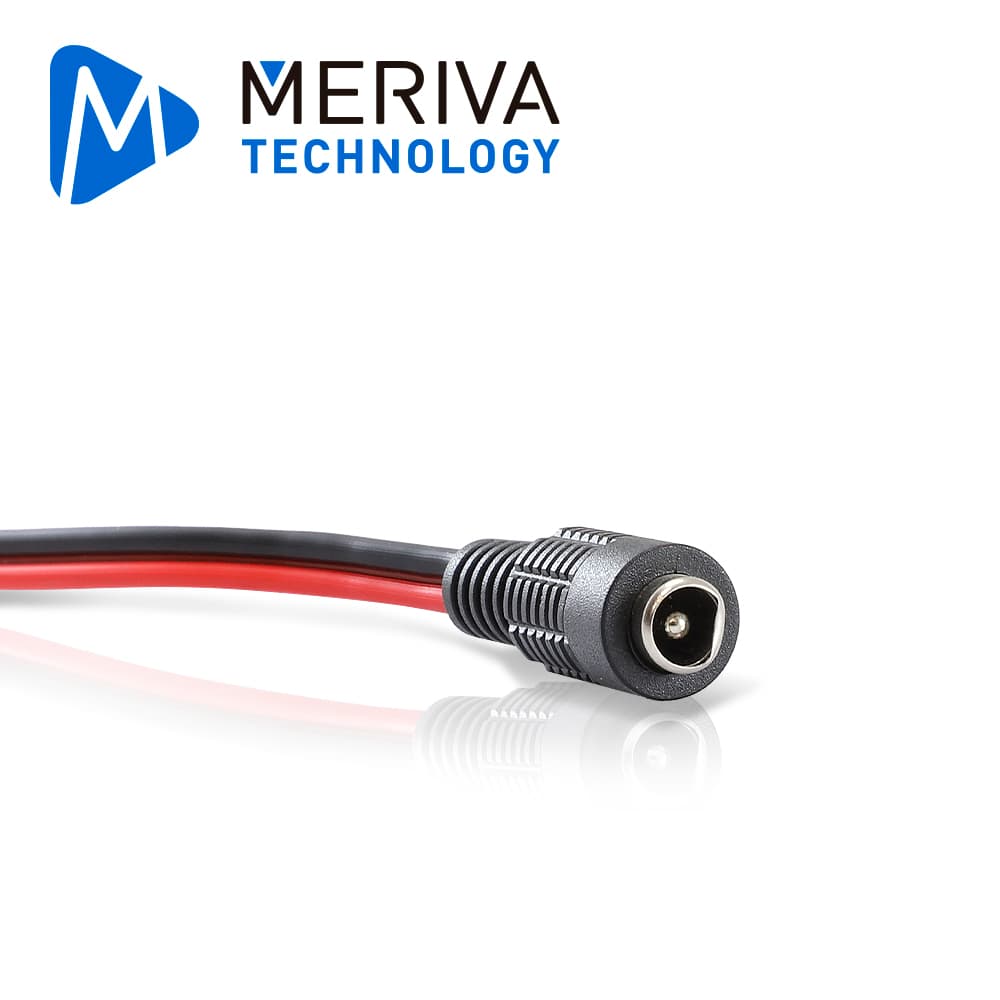 CONECTOR PIGTAIL EXTRA LARGO HEMBRA MERIVA TECHNOLOGY PIGTAIL C-HEMBRA / CONEXION DE CORRIENTE PARA CAMARAS ANALOGICAS HD / POLARIZADO / LARGO 21CM / CALIBRE 22AWG / IP50 - Miniatura 3