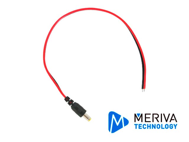 CONECTOR PIGTAIL EXTRA LARGO MACHO MERIVA TECHNOLOGY PIGTAIL C-MACHO / CONEXION DE CORRIENTE PARA CAMARAS ANALOGICAS HD / POLARIZADO / LARGO 21CM / CALIBRE 22AWG / IP50 - Miniatura 2