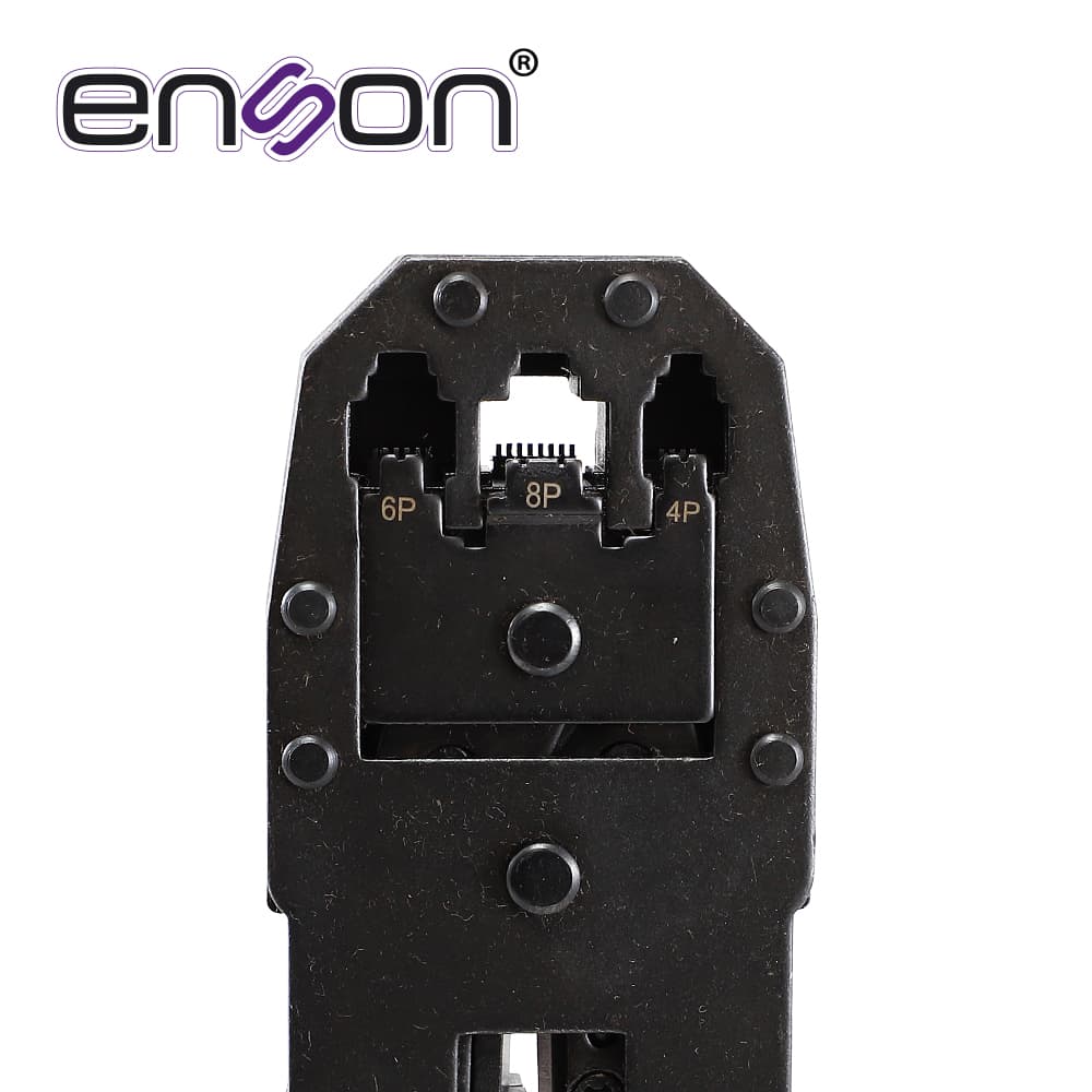 PINZAS PONCHADORAS ENSON ENS-NT01 PARA RJ9 (4 PINES) RJ11 (6 PINES) Y RJ45 (8 PINES) CON CUCHILLA DE CORTE Y PELADO DE CABLE - Miniatura 5