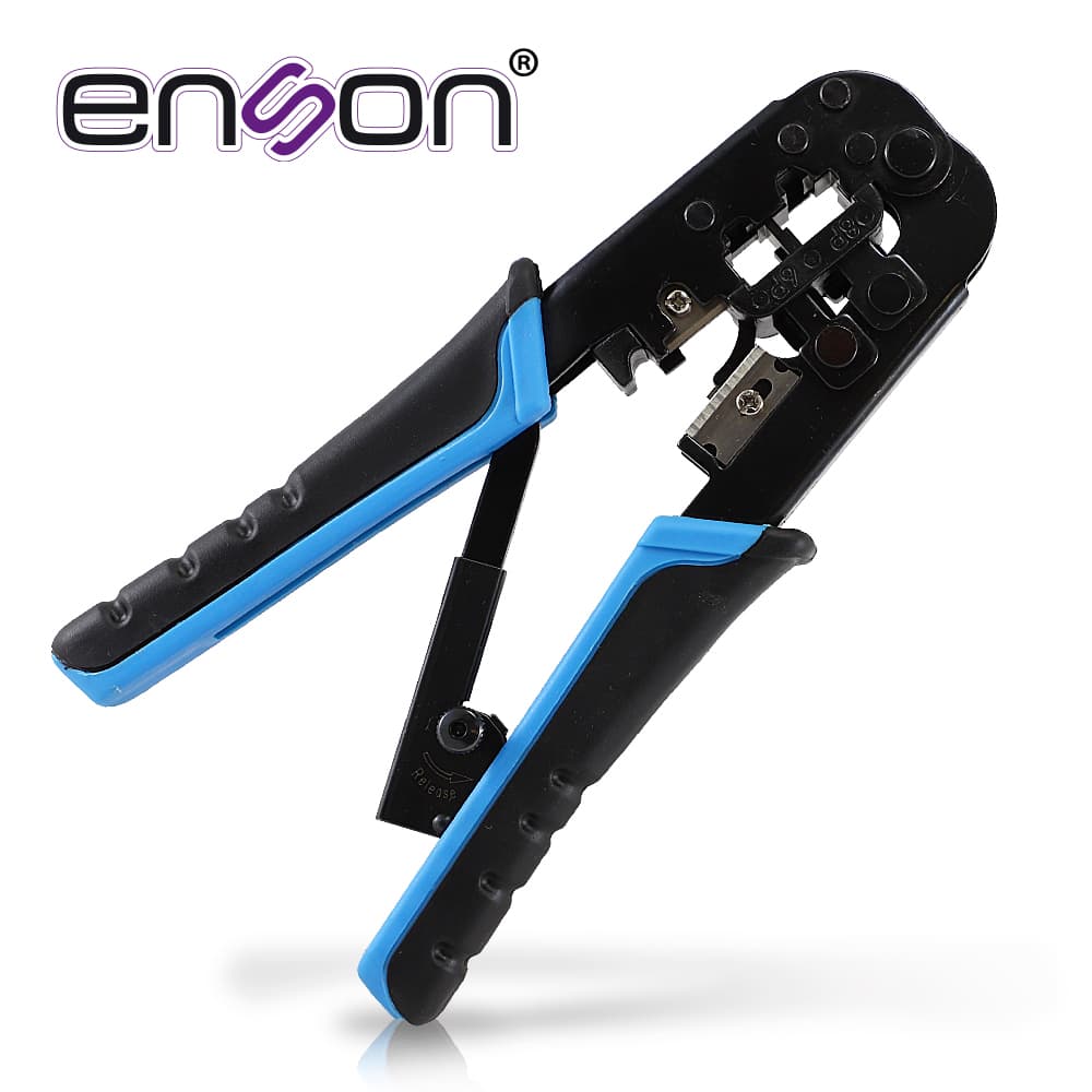 PINZAS PONCHADORAS DE RJ45 ENSON ENS-NT02 PARA CONECTORES RJ45 (8 PINES) Y RJ11 (6 PINES) CON NAVAJA DE CORTE - Miniatura 3