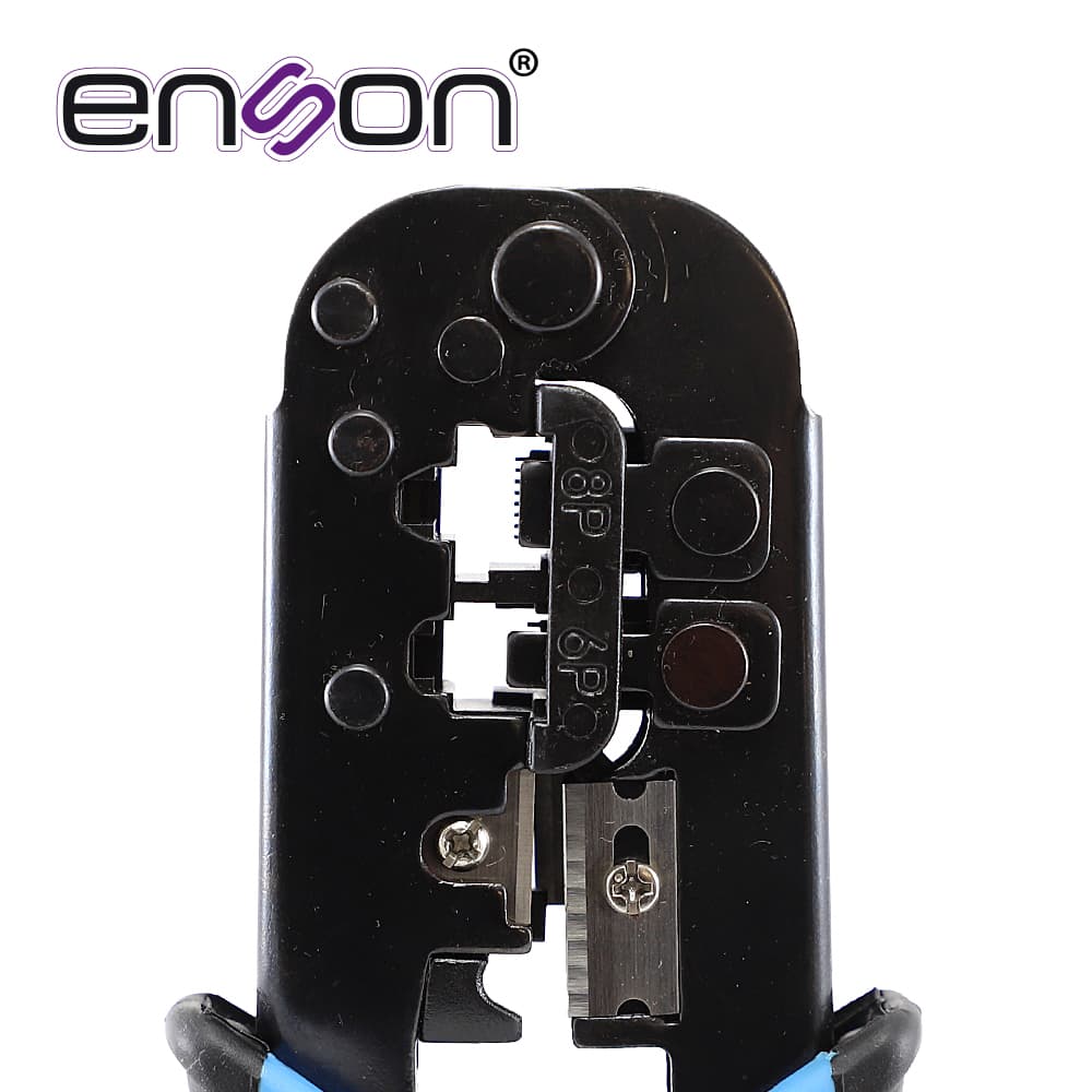 PINZAS PONCHADORAS DE RJ45 ENSON ENS-NT02 PARA CONECTORES RJ45 (8 PINES) Y RJ11 (6 PINES) CON NAVAJA DE CORTE - Miniatura 4