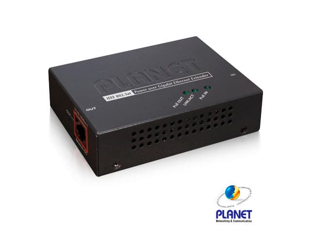 EXTENSOR HPOE PLANET POE-E201/ 1 PUERTO ENTRADA RJ45 10/100/1000 MBPS ALIMENTACION POE AF/AT/ 1 PUERTO SALIDA RJ45 10/100/1000 MBPS SUMINISTRA ALIMENTACION POE AF/AT 500 METROS DE DISTANCIA MAXIMA INTERCONECTANDO 4 POE-E201 - Miniatura 2
