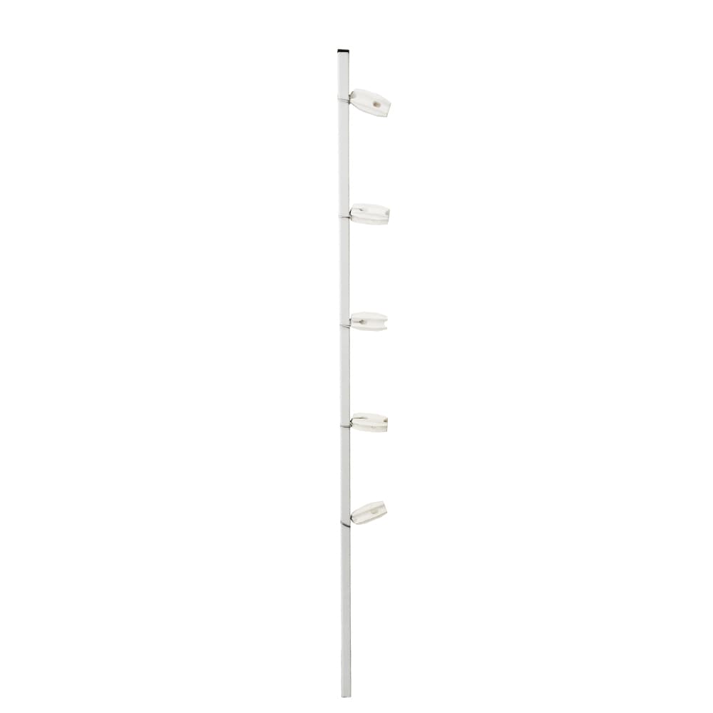 POSTE ECONOMICO PERFIL CON 5 AISLADORES DE ESQUINA BLANCO COLOCADOS CADA 20 CM, PARA CERCAS ELECTRIFICADAS - Miniatura 2