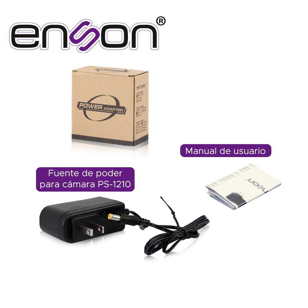 FUENTE DE PODER PARA CAMARA ENSON PS-1210 12VDC 1AMP CERTIFICACION UL - Miniatura 4