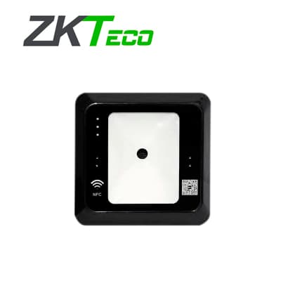LECTOR DE CODIGO QR Y TARJETAS DE 13.56MHZ ZKTECO QR500-B COMUNICACION WIEGAND SE PUEDE UTILIZAR PARA GESTION DE ACCESO O VISITANTES - Miniatura 2