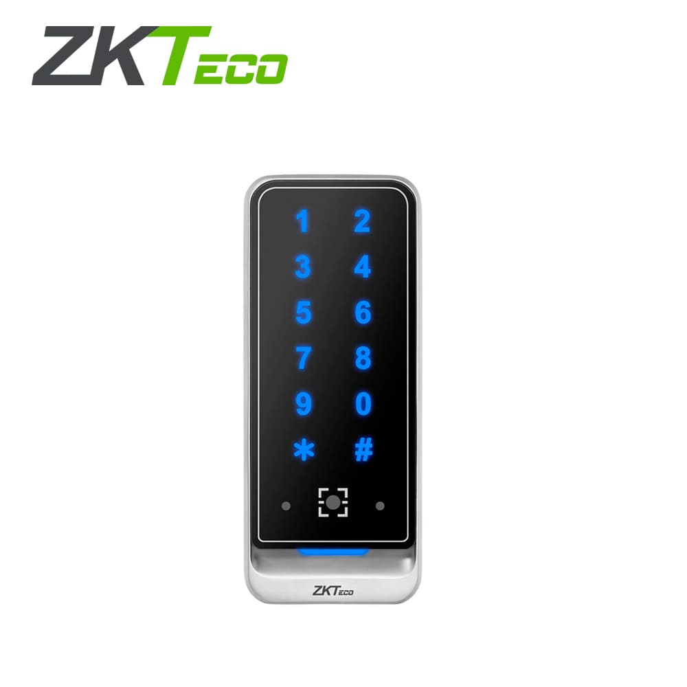 LECTOR CON TECLADO, RFID 125KHZ Y CODIGOS QR DE ZKTECO QR600-VK-E FABRICADO EN METAL COMPATIBLE CON LA APP MOVIL DE BIOSECURITY, BIOACCESS Y BIOCVSECURITY - Miniatura 2