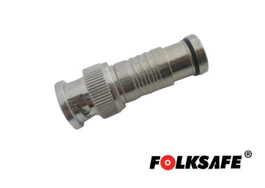 CONECTOR FOLKSAFE RG59 COMPRESION BNC MACHO, DISEÑADO PARA RAPIDA CONEXION, REQUIERE PINZA PARA COMPRESION CBAH1ALT01, UTILIZAR CABLE COAXIAL RG59, MEDIDAS DEL CONECTOR 14.5 X 42 MM - Miniatura 2