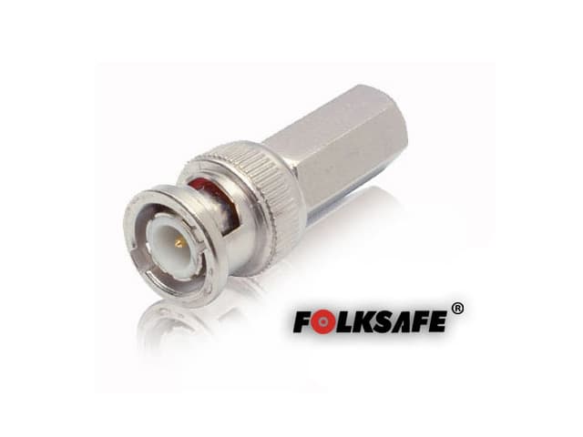 CONECTOR RG59 ENROSCAR, BNC MACHO HEXAGONAL FOLKSAFE, NO REQUIERE HERRAMIENTA ESPECIALIZADA PARA INSTALACION, UTILIZAR CABLE COAXIAL RG59, MEDIDAS DEL CONECTOR 13.9 X 24.8 MM - Miniatura 2