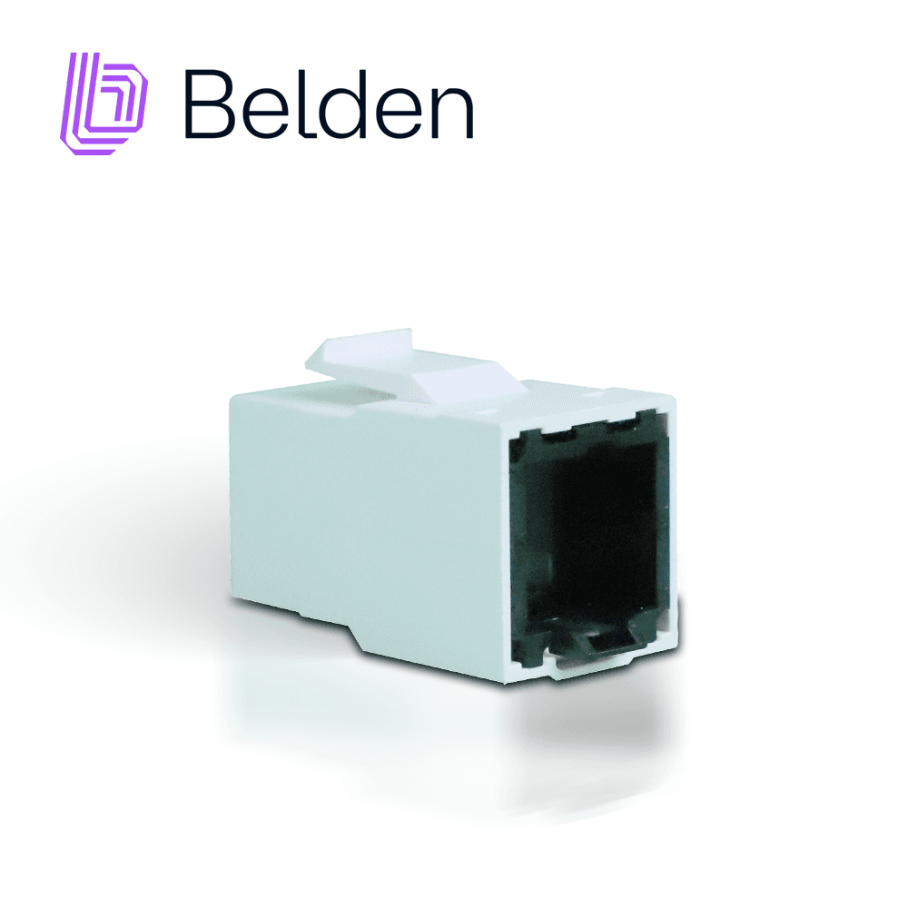 CONECTOR MODULAR JACK CAT6+ RJ45 BELDEN RV6MJKUEW-S1 / REVCONNECT / INTERIOR / BLANCO / PIEZA - Miniatura 3