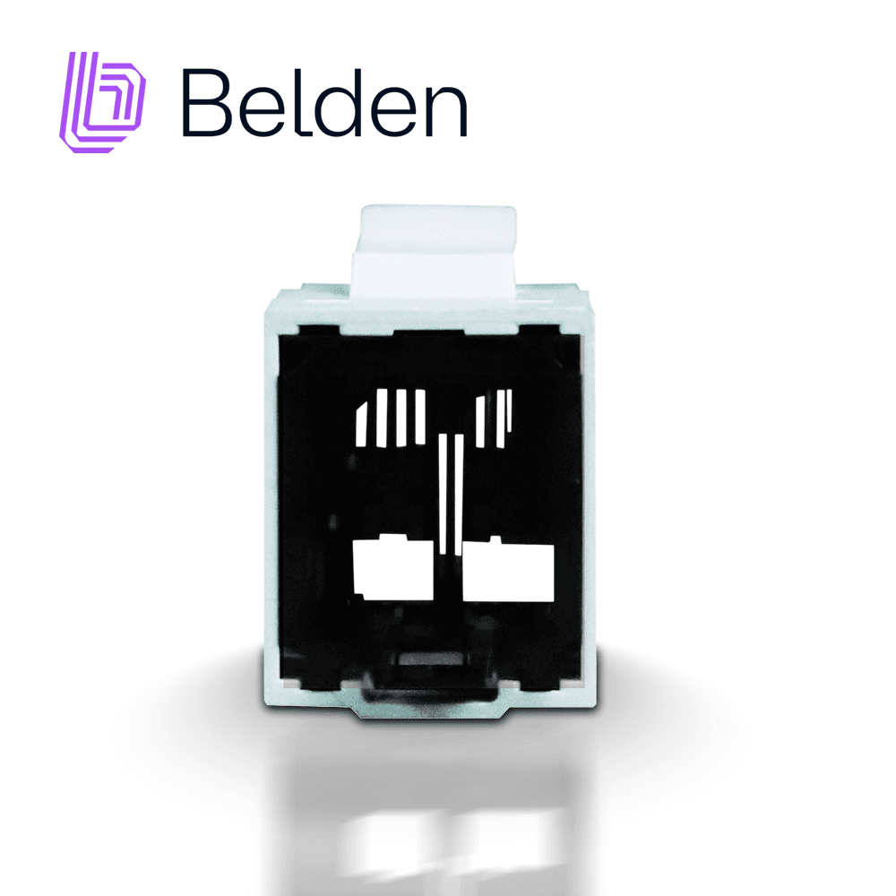 CONECTOR MODULAR JACK CAT6+ RJ45 BELDEN RV6MJKUEW-S1 / REVCONNECT / INTERIOR / BLANCO / PIEZA - Miniatura 5