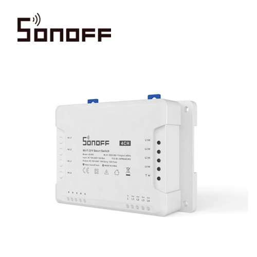 INTERRUPTOR ON/OFF SONOFF 4CH R3 SMART INALAMBRICO WIFI PARA SOLUCION DE SMART HOME CON TEMPORIZADOR Y MONTAJE DIN RAIL PARA IOS Y ANDROID COMPATIBLE CON ALEXA/GOOGLE HOME/NEST/IFTTT 4CH WIFI 2.4GHZ HASTA 10AMP POR CANAL, 16AMP TOTALES - Miniatura 2