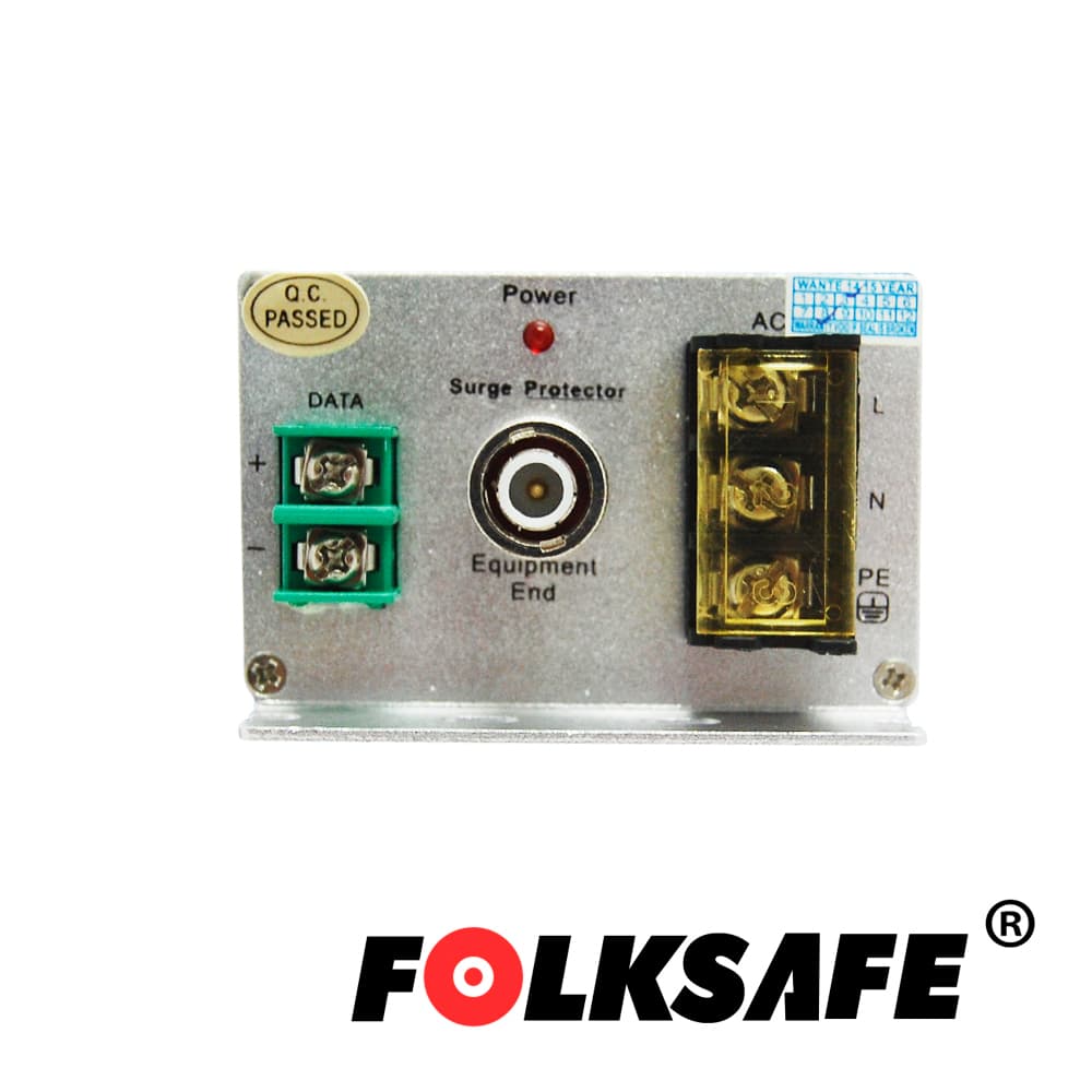 PROTECTOR CONTRA SOBRETENSIONES FOLKSAFE FS-SP3001VPD/24 , PROTEGE CONTRA SOBRETENSIONES DE HASTA 10KA EN VIDEO(BNC), 20KA EN VOLTAJE Y 10KA EN DATOS, RECOMENDABLE PARA CAMARA PTZ CON VOLTAJE DE OPERACION 24VAC, CARCASA ALEACION DE ALUMINIO CON PROTE - Miniatura 4