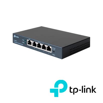 ROUTER BALANCEADOR DE CARGA / TP-LINK TL-R470T / 1 PUERTO WAN RJ45 / 1 PUERTO LAN RJ45 / 3 PUERTOS WAN/LAN RJ45 / VELOCIDAD 10/100 MBPS / PARA ESCRITORIO. - Miniatura 3