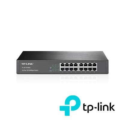 SWITCH NO ADMINISTRABLE TP-LINK TL-SF1016DS/ CUENTA CON 16 PUERTOS RJ45 10/100 MBPS/ MONTAJE EN RACK/ TECNOLOGIA GREEN ETHERNET DE EFICIENCIA ENERGETICA/ USO INTERIOR - Miniatura 2