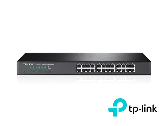 SWITCH NO ADMINISTRABLE TP-LINK TL-SF1024/ CUENTA CON 24 PUERTOS RJ45 10/100 MBPS/ MONTAJE EN RACK/ CARCASA METALICA DE 19 PULGADAS/ TECNOLOGIA DE EFICIENCIA ENERGETICA/ USO INTERIOR - Miniatura 2