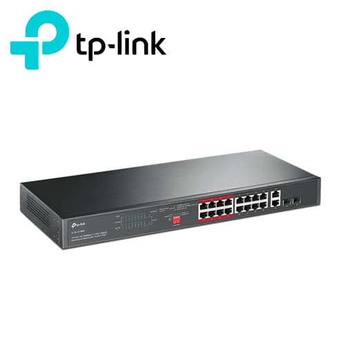 SWITCH NO ADMINISTRABLE TP-LINK TL-SL1218MP / 16 PUERTOS RJ45 POE AF/AT 10/100 MBPS + 2 PUERTOS GIGA COMBO RJ45/SFP / POTENCIA POE TOTAL 250 W / DISTANCIA DE TRANSMISION 250 METROS / CARCASA METALICA IDEAL PARA RACK / USO INTERIOR - Miniatura 3