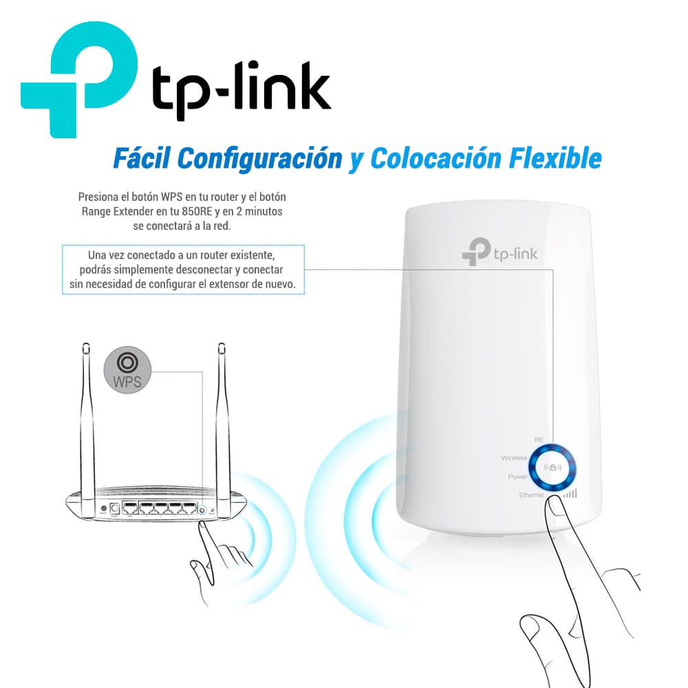 EXTENSOR DE COBERTURA WI-FI TP-LINK TL-WA850RE / 1 PUERTO RJ-45 10/100 MBPS / 2 ANTENAS / FRECUENCIA DE 2.4GHZ / CONSUMO DE 3W - Miniatura 4