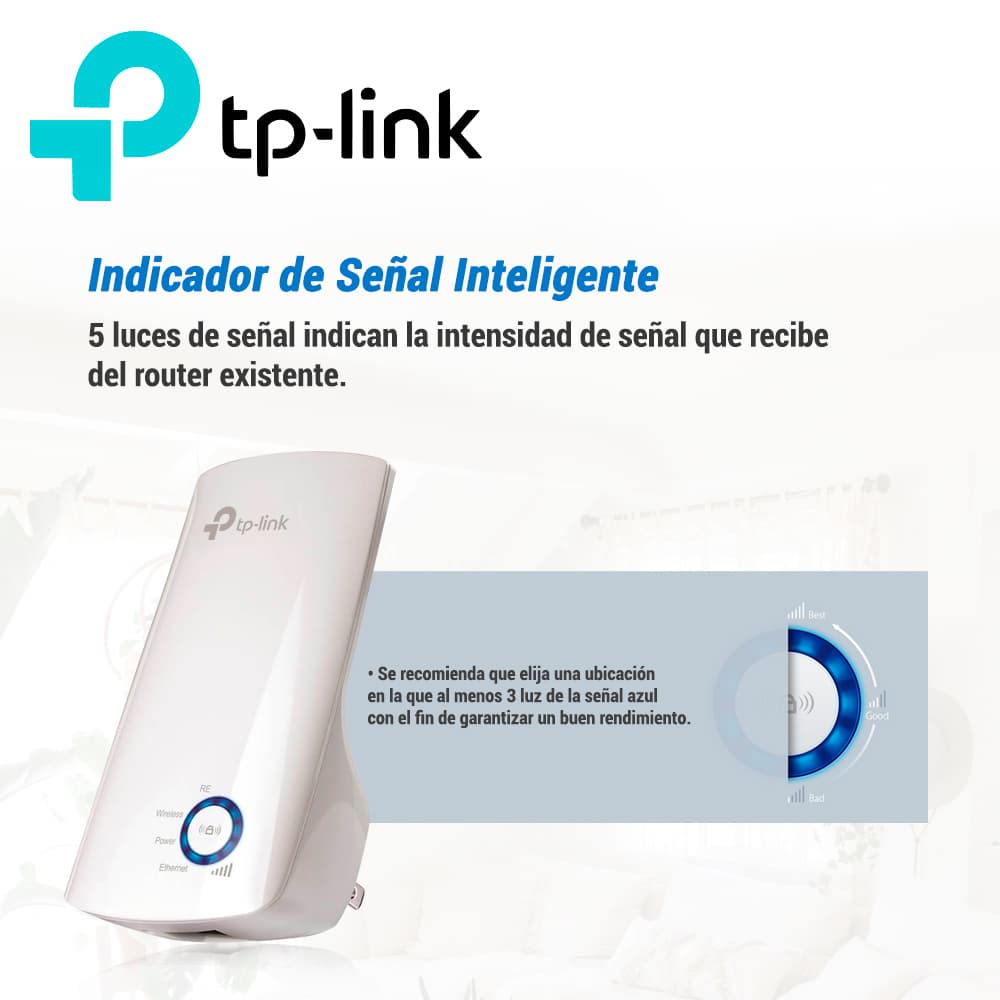 EXTENSOR DE COBERTURA WI-FI TP-LINK TL-WA850RE / 1 PUERTO RJ-45 10/100 MBPS / 2 ANTENAS / FRECUENCIA DE 2.4GHZ / CONSUMO DE 3W - Miniatura 5