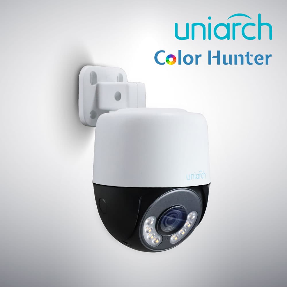 CAMARA HD PT UNIARCH COLORHUNTER UAC-P112-AF40-W / 2MP / TVI/AHD/CVI: 1080P@25fps / LENTE-4MM / DWDR / LUZ-BLANCA30M / MICROFONO-INTEGRADO / PANEO+TILDEO-0-345GRADOS / PLASTICA / IP66 / 12 VCD - Miniatura 2