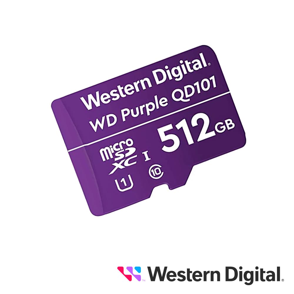 TARJETA MEMORIA MICRO SD XC WD PURPLE 512GB WDD0512G1P0C / OPTIMIZADA PARA VIDEOVIGILANCIA 24/7 / ALTA RESISTENCIA / OPERA EN TEMPERATURAS DE -25 A 85 GRADOS CENTIGRADOS / ESPECIAL PARA CAMARAS IP Y DVR MOVIL - Miniatura 2