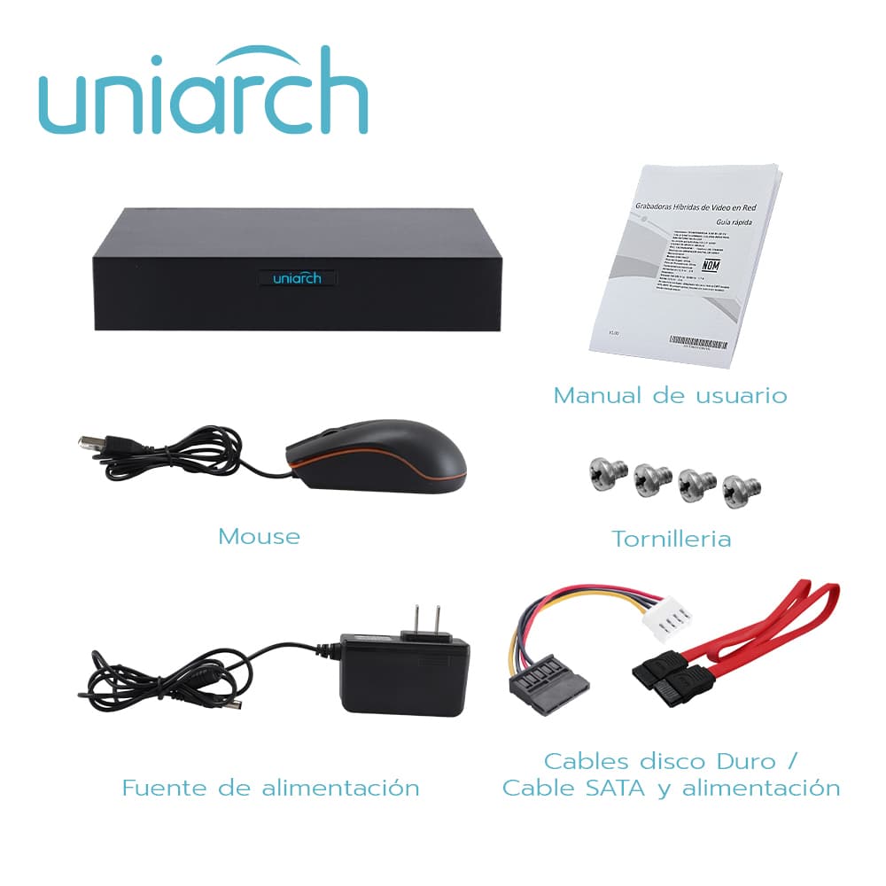 DVR PENTAHIBRIDO UNIARCH XVR-104F / 6 CANALES DE VIDEO / 4 CANALES ANALOGICOS (2 MP LITE) / 2 CANALES IP (6 MP) / SALIDA SIMULTANEA HDMI / VGA / 1 DISCO DURO DE 6 TB / 12 VCD / AUDIO SOBRE COAXIAL (SOLO EN TVI) - Miniatura 4