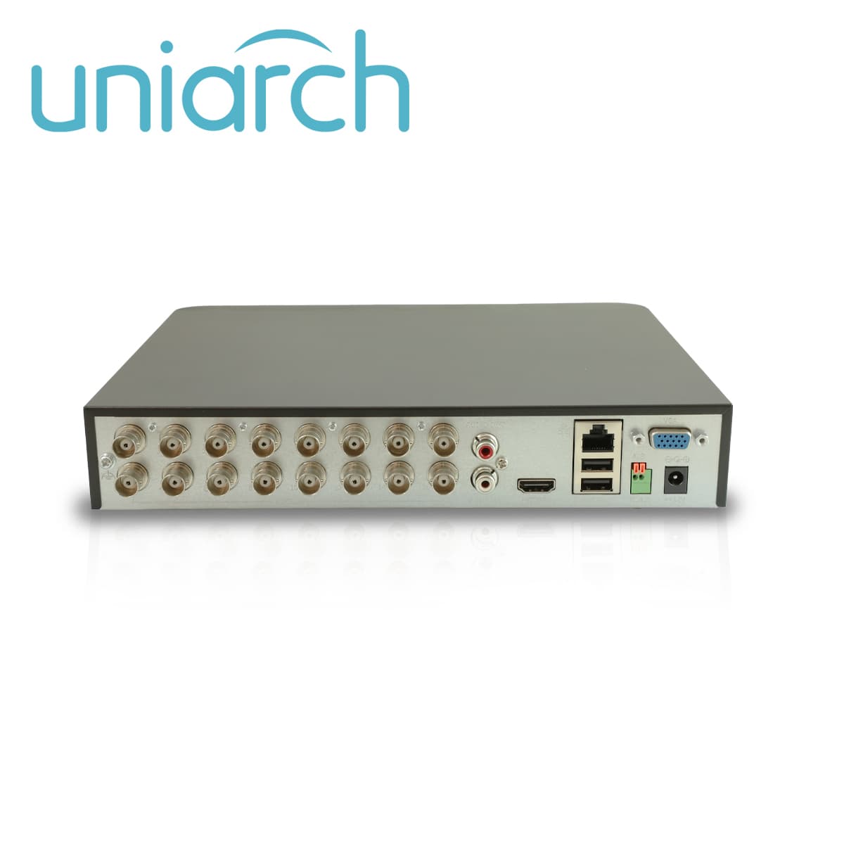 DVR PENTAHIBRIDO UNIARCH XVR-116G3 / 16 CANALES ANALOGICOS (HASTA 5MP LITE A 12 FPS) /  AHD / TVI / CVI / 8 CANALES IP (HASTA 8 MP) / CAPACIDAD DE 1 DISCO DURO DE 8 TB/ AUDIO ENTRADA/SALIDA / SALIDA VGA/HDMI SIMULTANEA / P2P (EZCLOUD) / ONVIF / RTSP  - Miniatura 4
