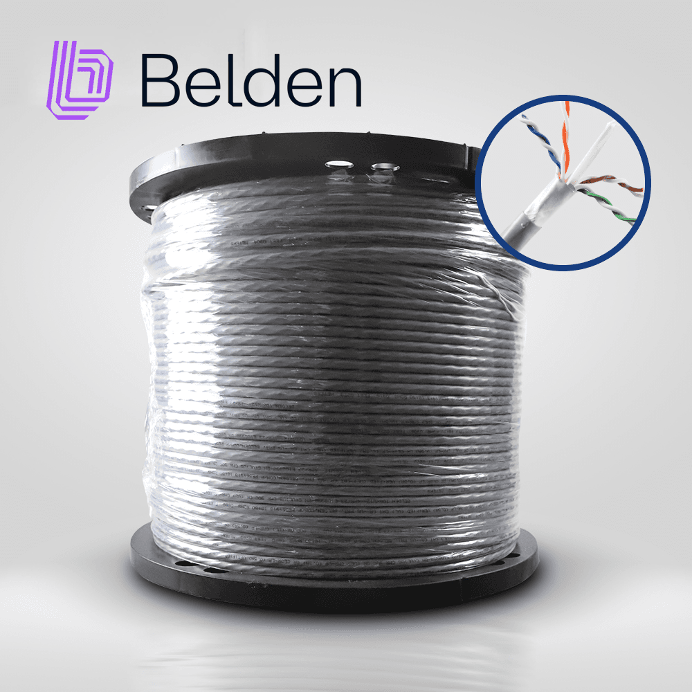 CABLE UTP CAT6A BELDEN 10GXW12 0081000 / INTERIOR / GRIS / 500MHZ / 4 PARES / 23 AWG / FORRO PVC / CMR / CERTIFICABLE / BOBINA / 1,000 PIES 305 METROS - Miniatura 2