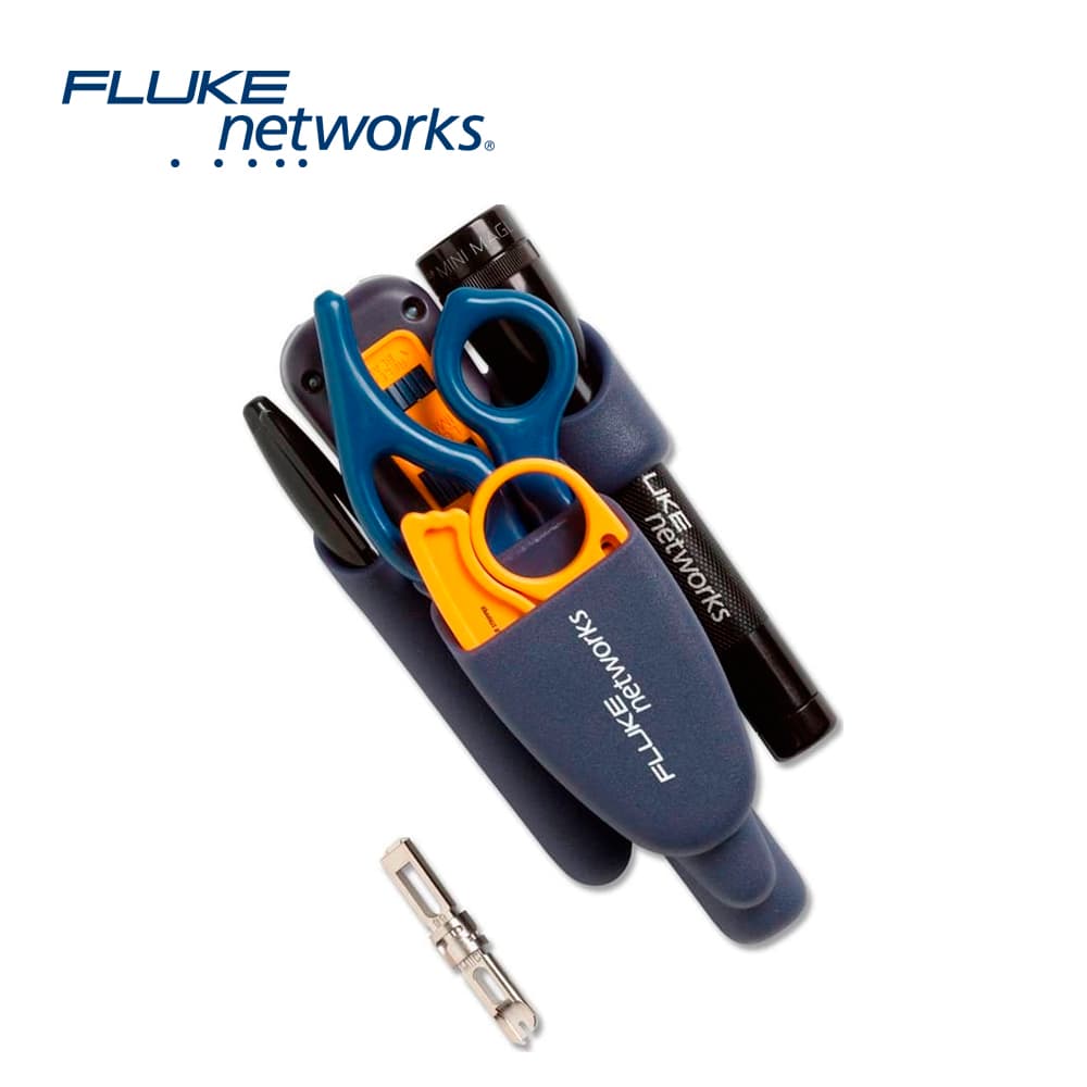KIT DE HERRAMIENTAS PRO-TOOL IS60 FLUKE NETWORKS 11293000 IDEAL PARA INSTALACIONES PROFESIONALES DE REDES Y TELECOMUNICACIONES INCLUYE HERRAMIENTA DE IMPACTO D-SNIPS PELADOR DE CABLE CUCHILLA EVERSHARP 66/100 Y LINTERNA LED - Miniatura 2