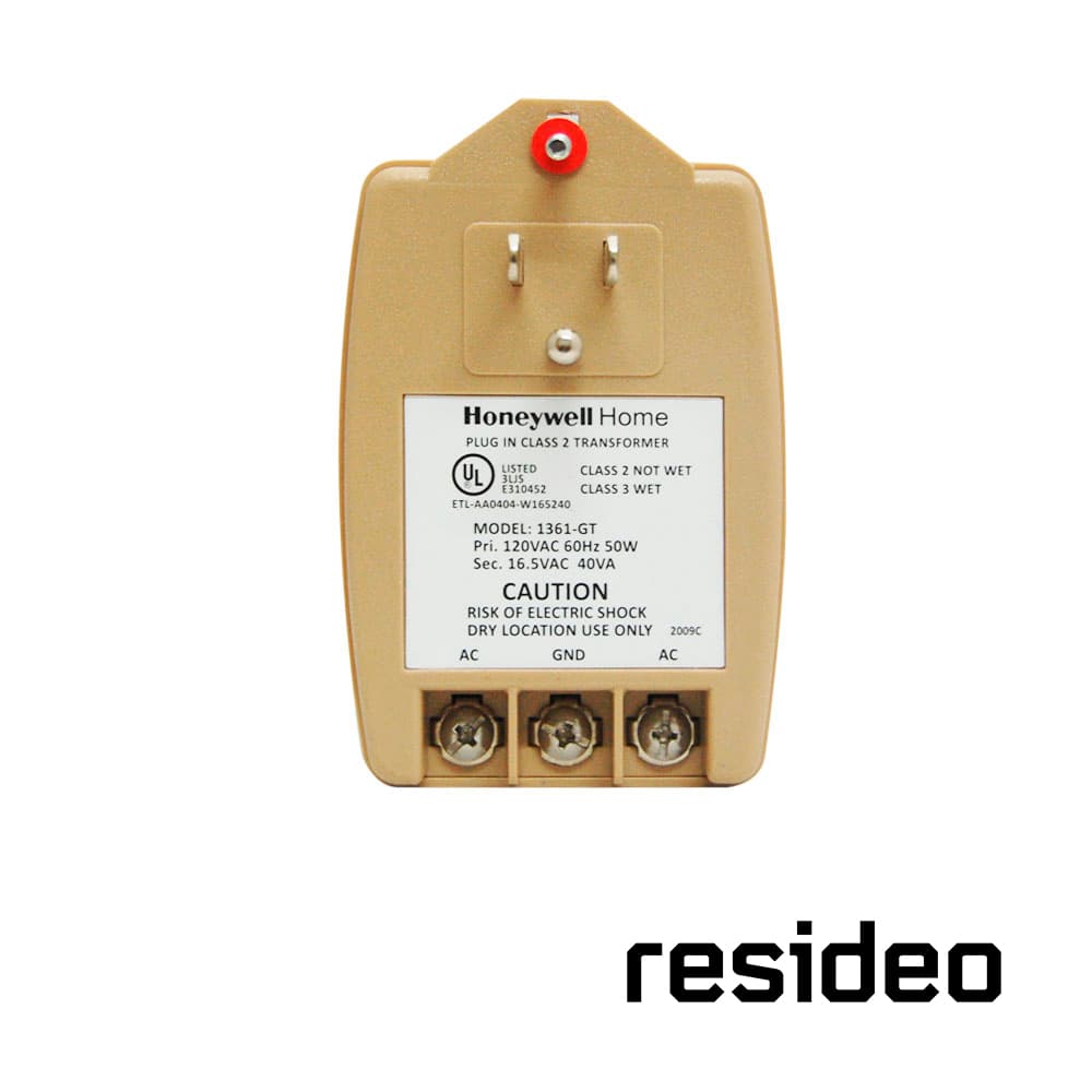 TRANSFORMADOR RESIDEO 1361-GT 16.5VAC 40VA/ COMPATIBLE CON LOS PANELES DE ALARMA DE LA SERIE VISTA/ NO INCLUYE CABLE PARA CONEXION/ CORRIENTE MAXIMA 2.5AMP - Miniatura 2