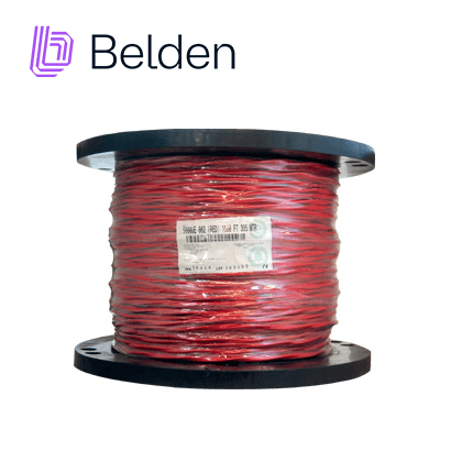 CABLE DE SEGURIDAD Y SONIDO BELDEN 5000UE 0021000 / INTERIOR / ROJO / 2 CONDUCTORES / 12 AWG / MULTIFILAR / FORRO PVC / CMR - CL3R - FPLR / NO BLINDADO / BOBINA / 1,000 PIES 305 METROS - Miniatura 2